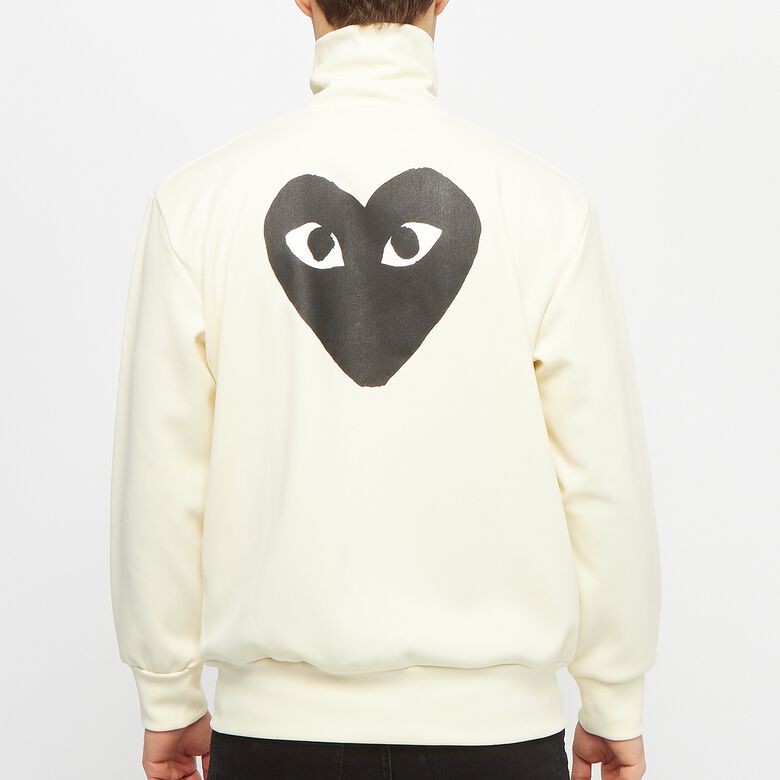 Comme des Garcons Play Play Sweatshirt Big Heart ivory