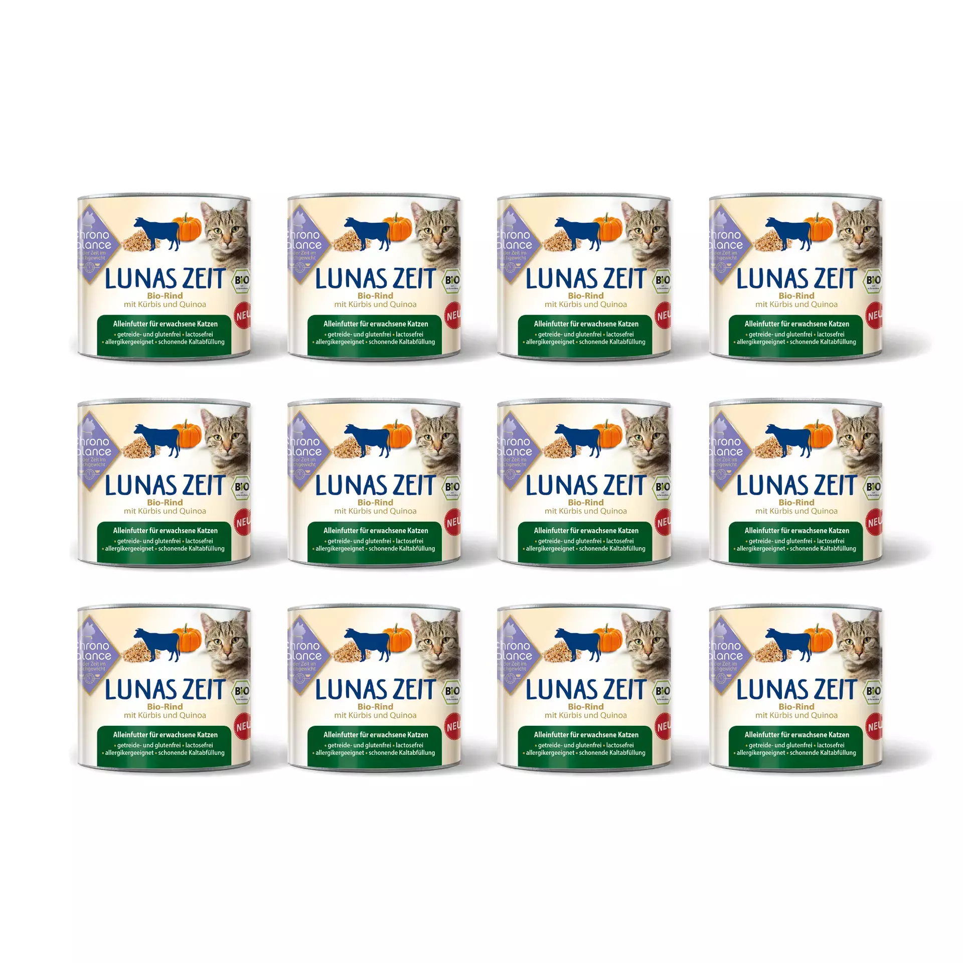 ChronoBalance Nassfutter ChronoBalance Alleinfutter Rind mit Kürbis und Quinoa 2,4 kg