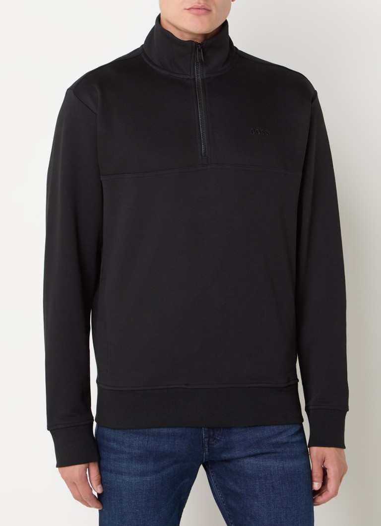Pulover HUGO BOSS cu fermoar și logo