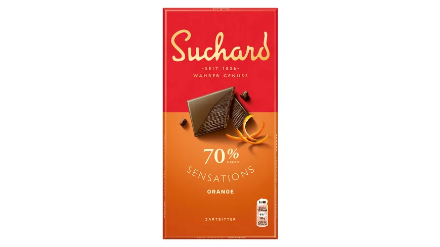 Suchard Sensations Schokolade Orange 70% Kakao 100 g