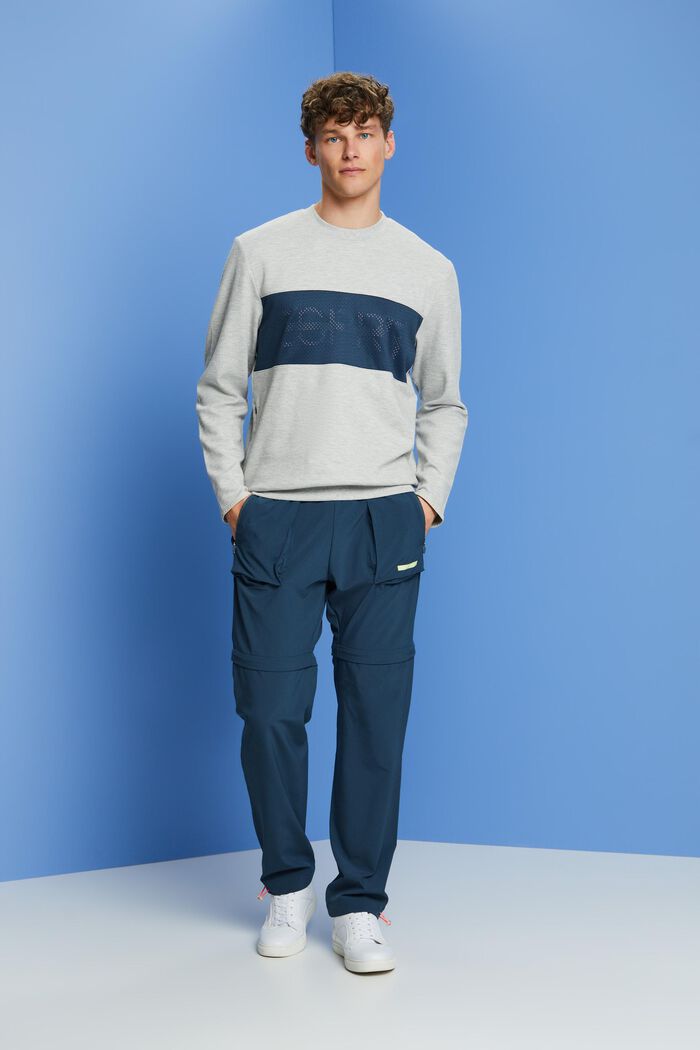 Sweatshirt aus Fleece mit Mesh-Logo