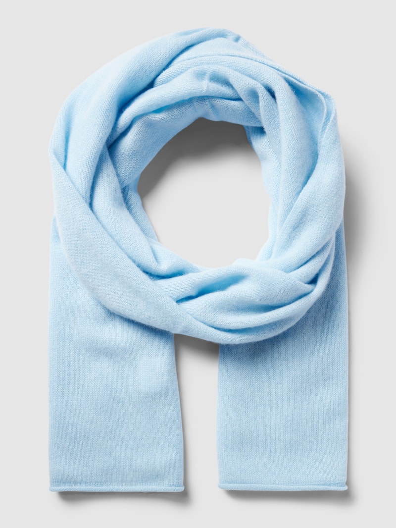 Strickschal aus Kaschmir in bleu