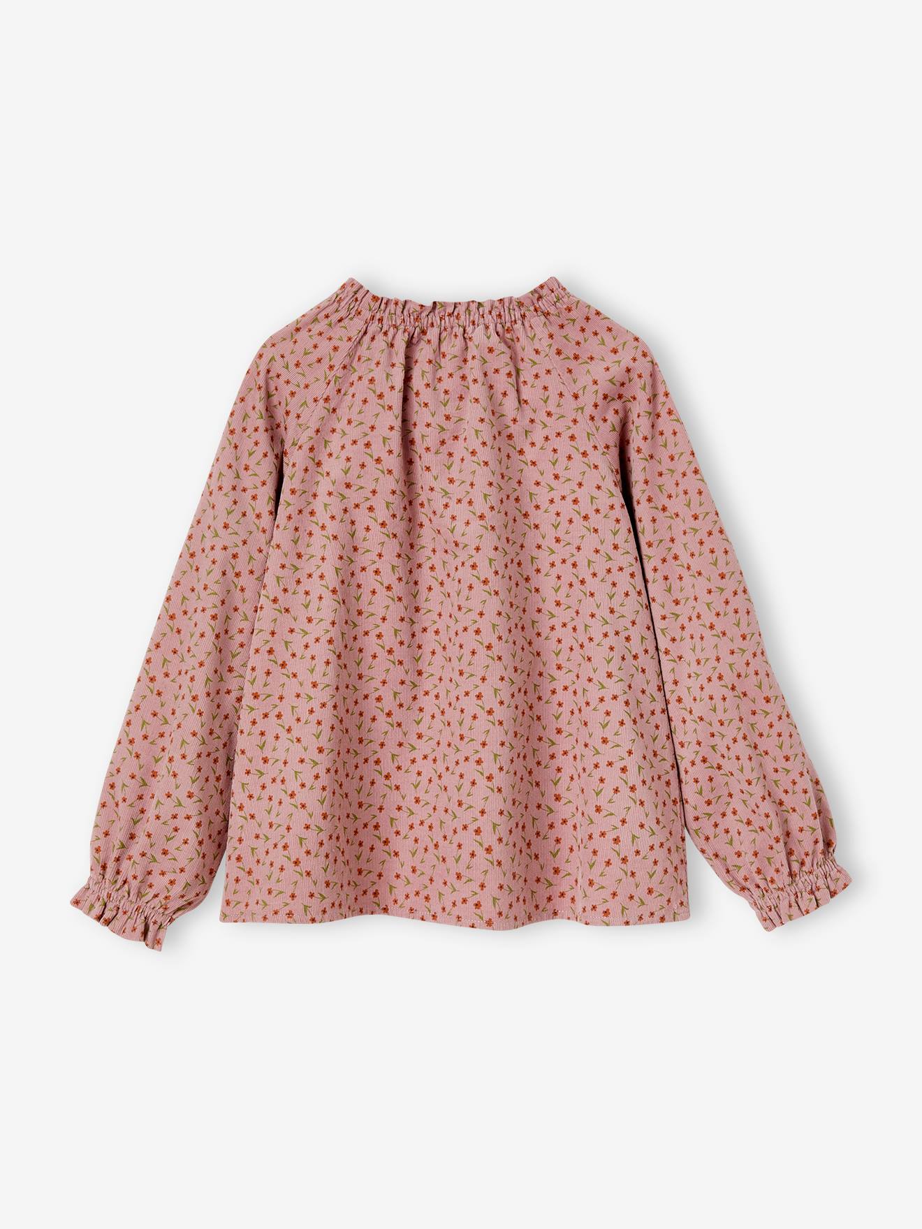 Vertbaudet Mädchen Bluse aus Feincord - altrosa