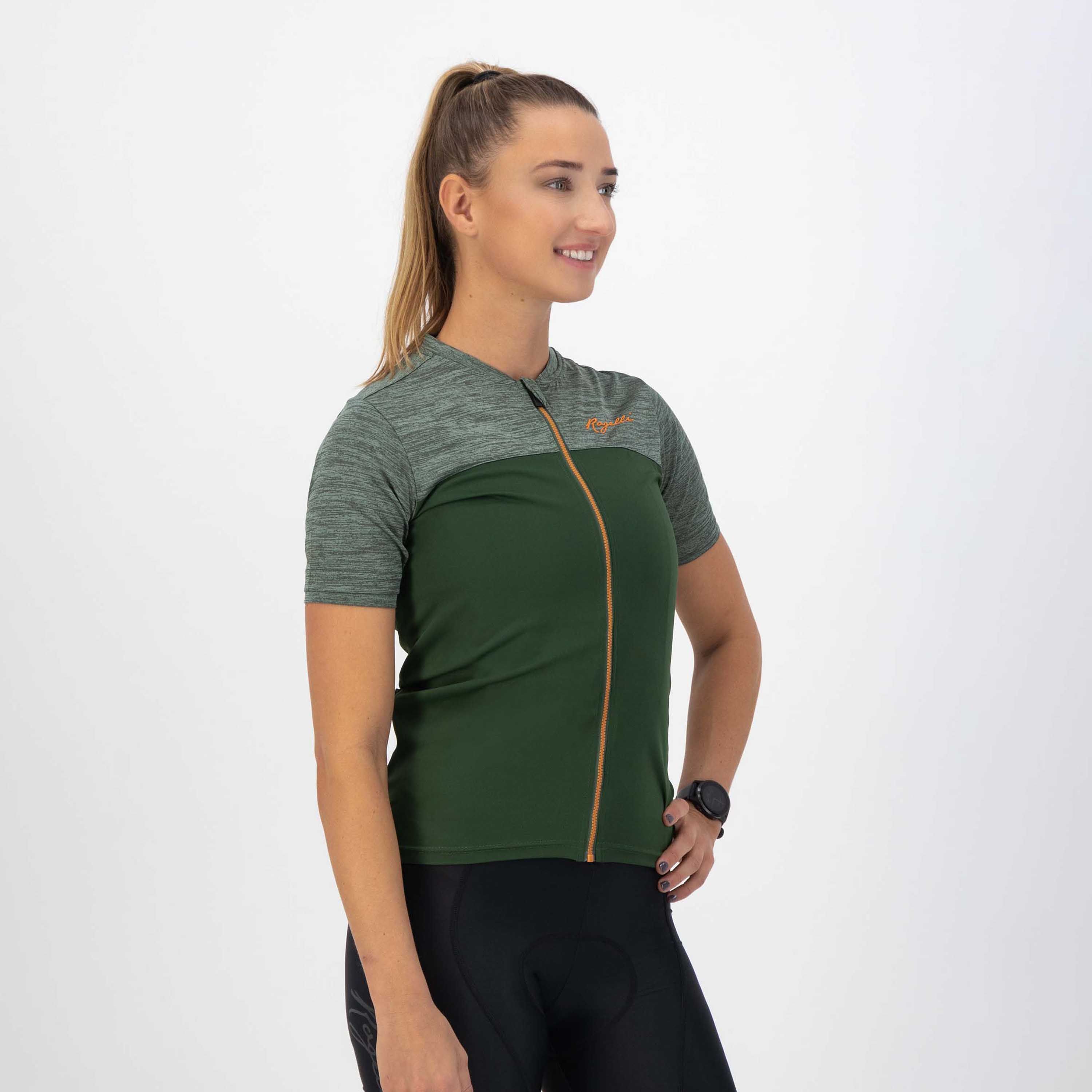 Rogelli Melange Green Coral Damen Radtrikot