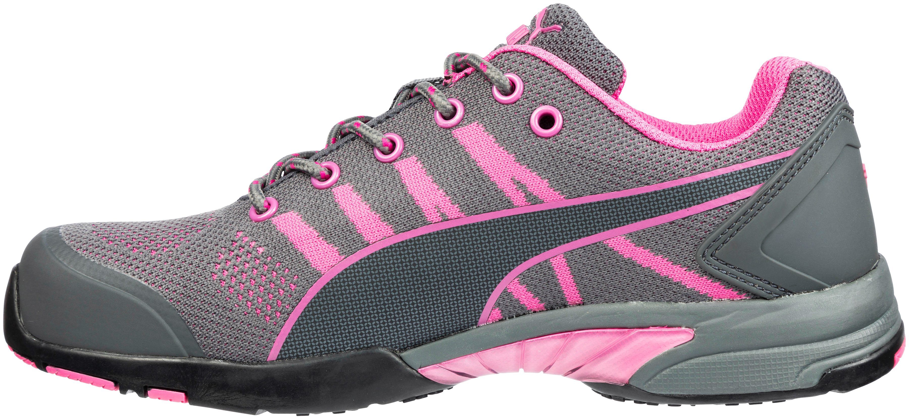 PUMA Safety Celerity Knit Pink Sicherheitsschuh Damen S1 Arbeitsschuh, dämpfendes IQ.CELL Fußbett, BreathActive Futter