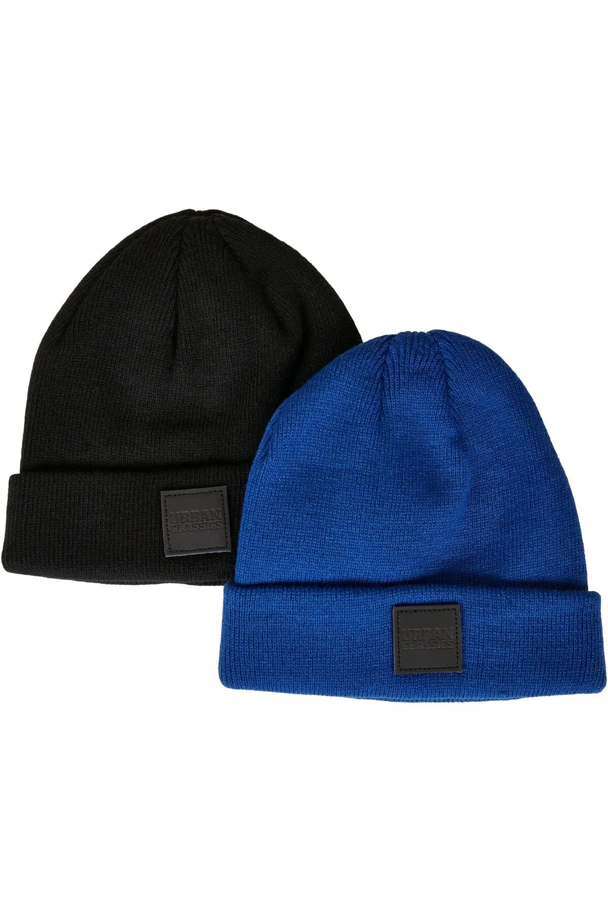 Urban Classics  Damen Logopatch Beanie Kids 2-Pack