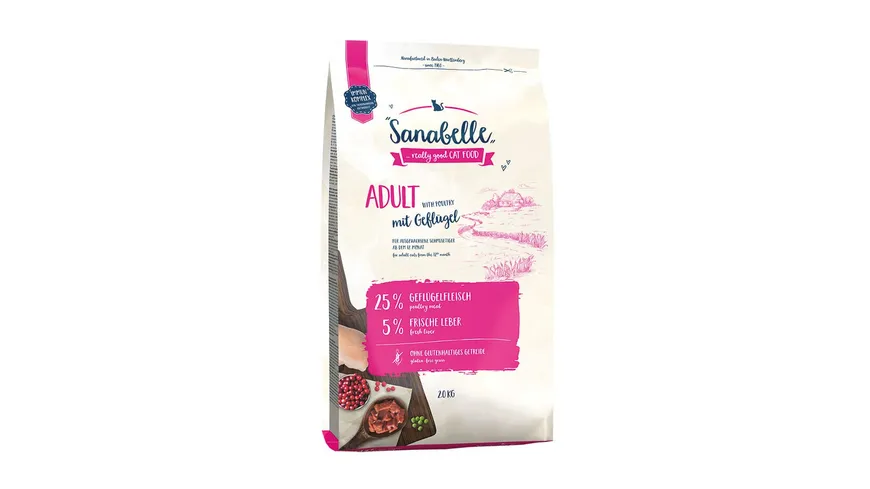 Sanabelle Katzentrockenfutter Adult Geflügel 2 kg 2 kg