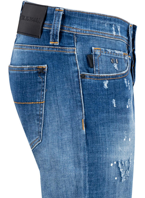 tramarossa, Jeans 1980, Slim Fit, Baumwoll-Stretch, sky pain destroyed