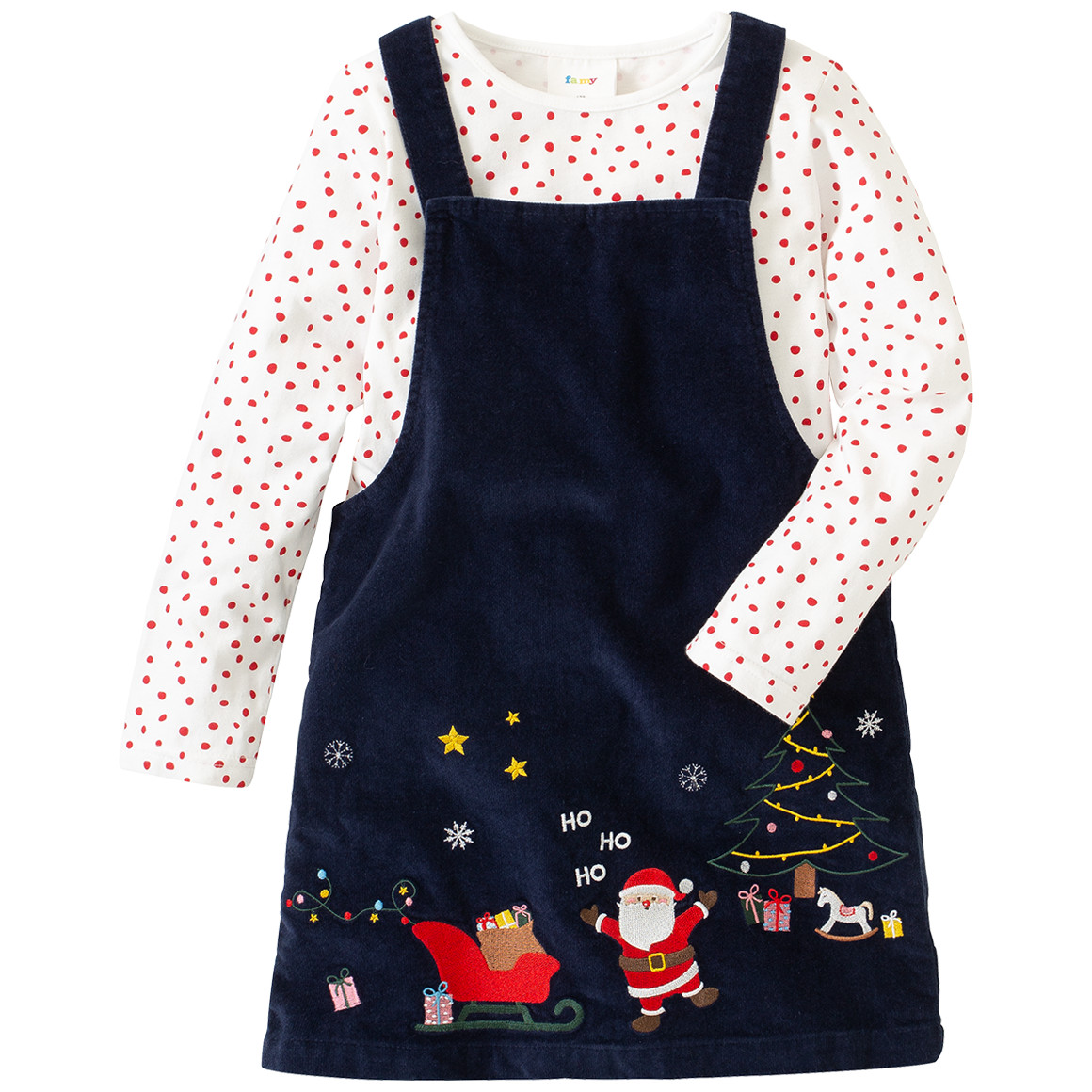 Baby Weihnachtskleid und Langarmshirt im Set