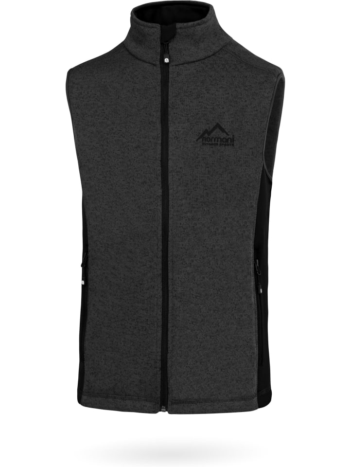 Normani Outdoor Sports Herren Strick-Fleeceweste Shamattawa in Anthrazit günstig kaufen
