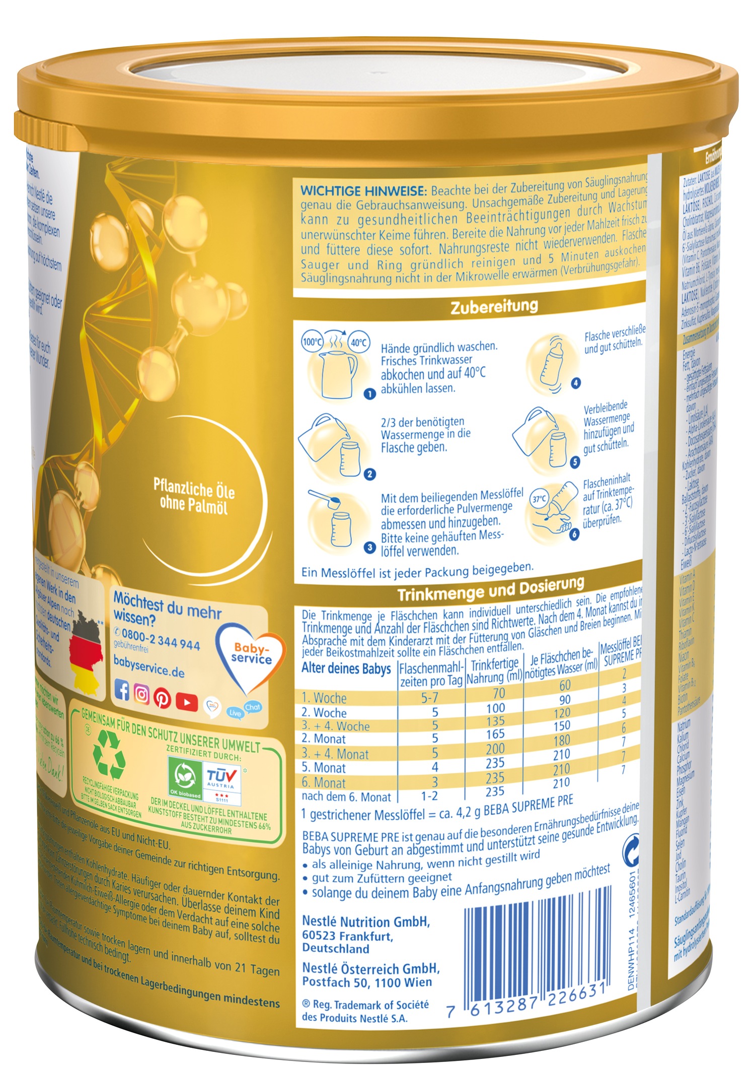 NESTLE BEBA SUPREME Pre Pulver