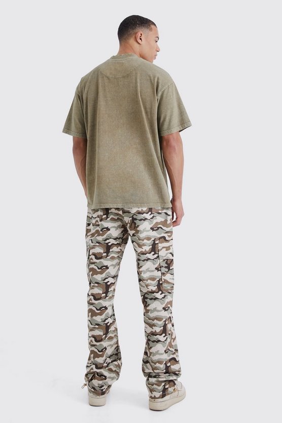 Tall lockere Camouflage-Hose mit Cargo-Taschen