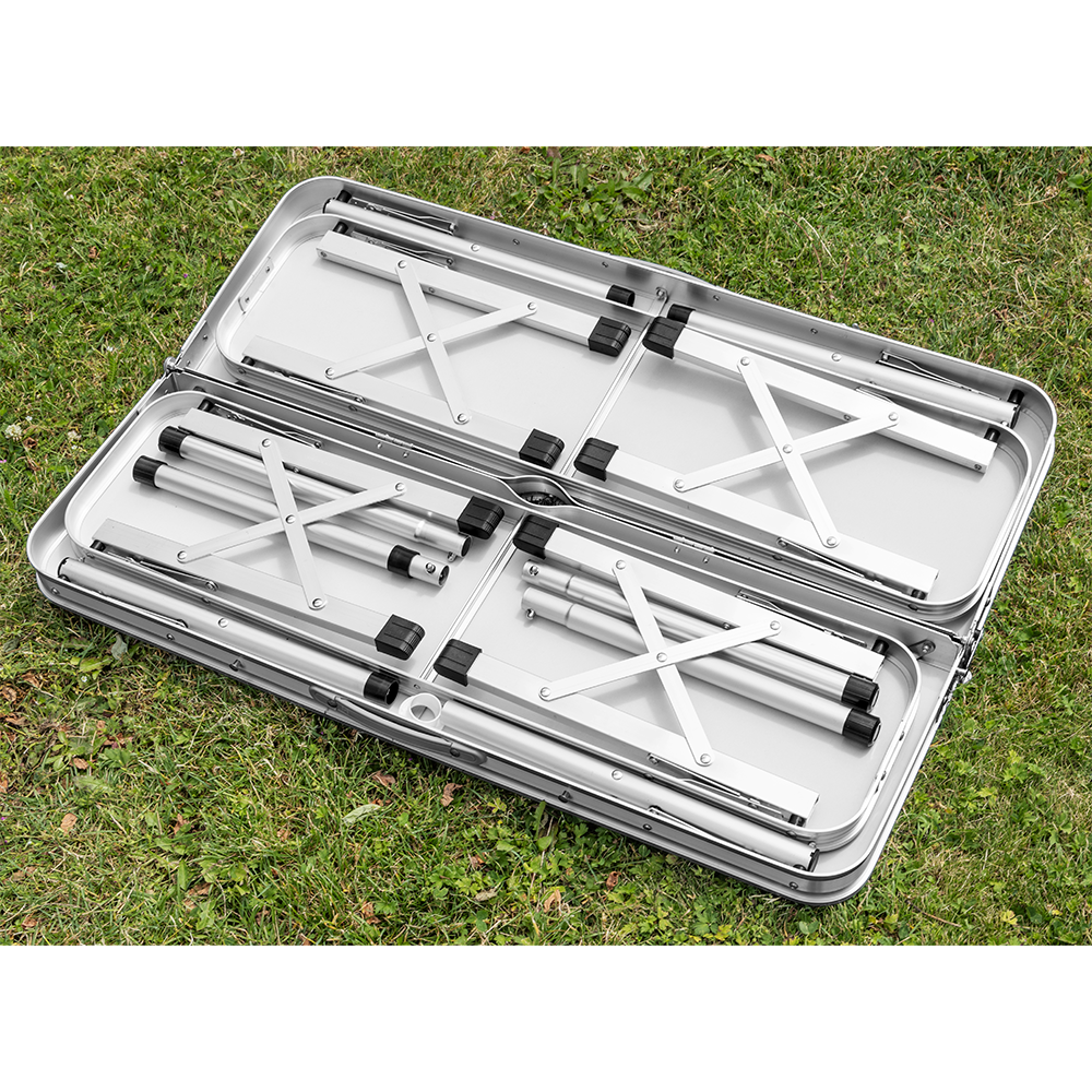 Better Home Camping Klappbarer Tisch Set 3tlg., Aluminium weiß
