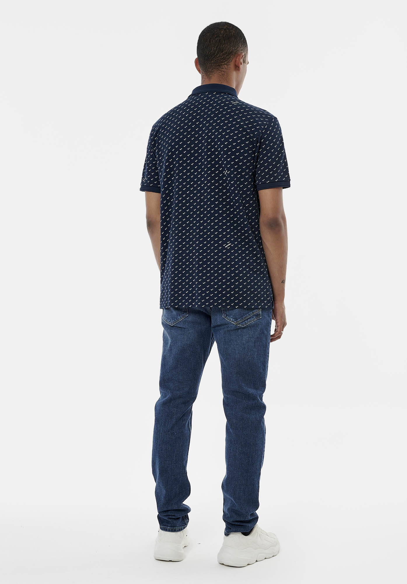 TEREL  Polo bleu marine homme 100% coton