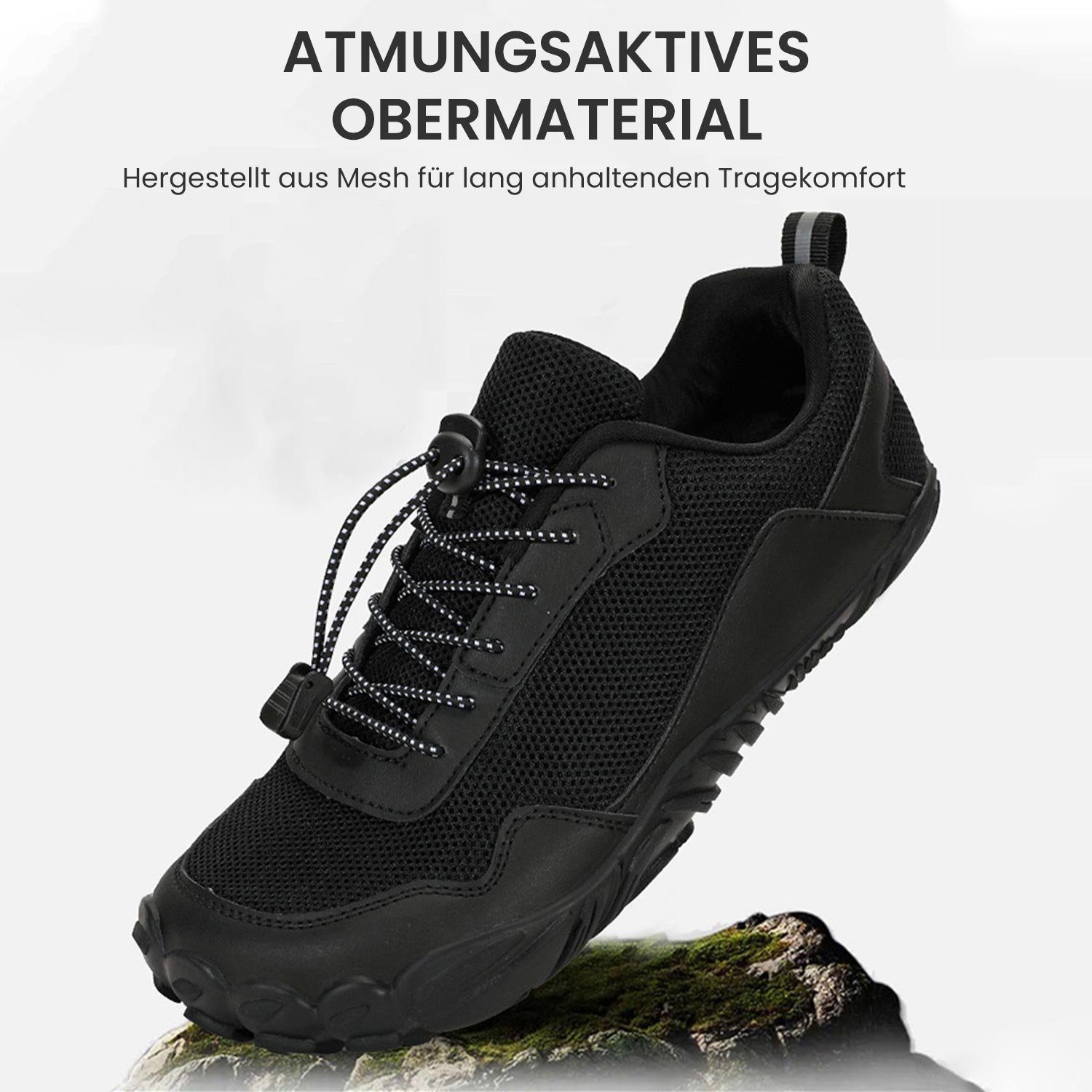 Daisred Herren Traillaufschuhe Weich Leicht Fitnessschuhe Barfußschuh