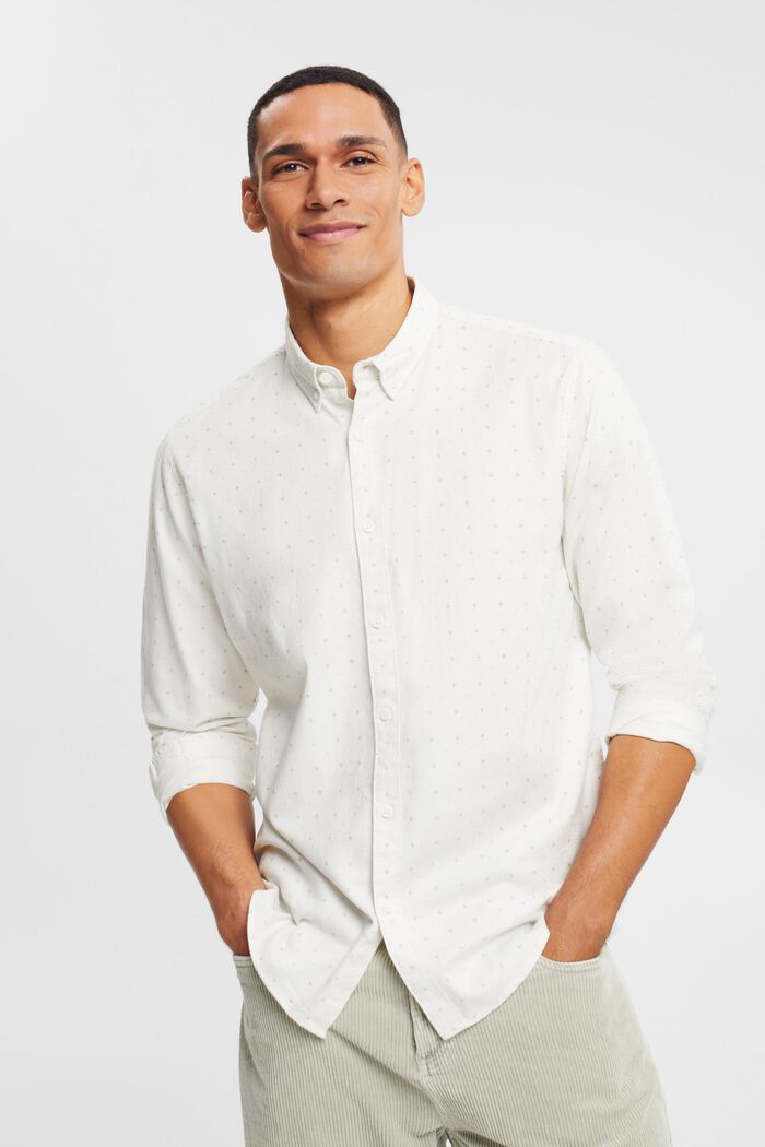 Button-Down-Hemd mit Micro-Print