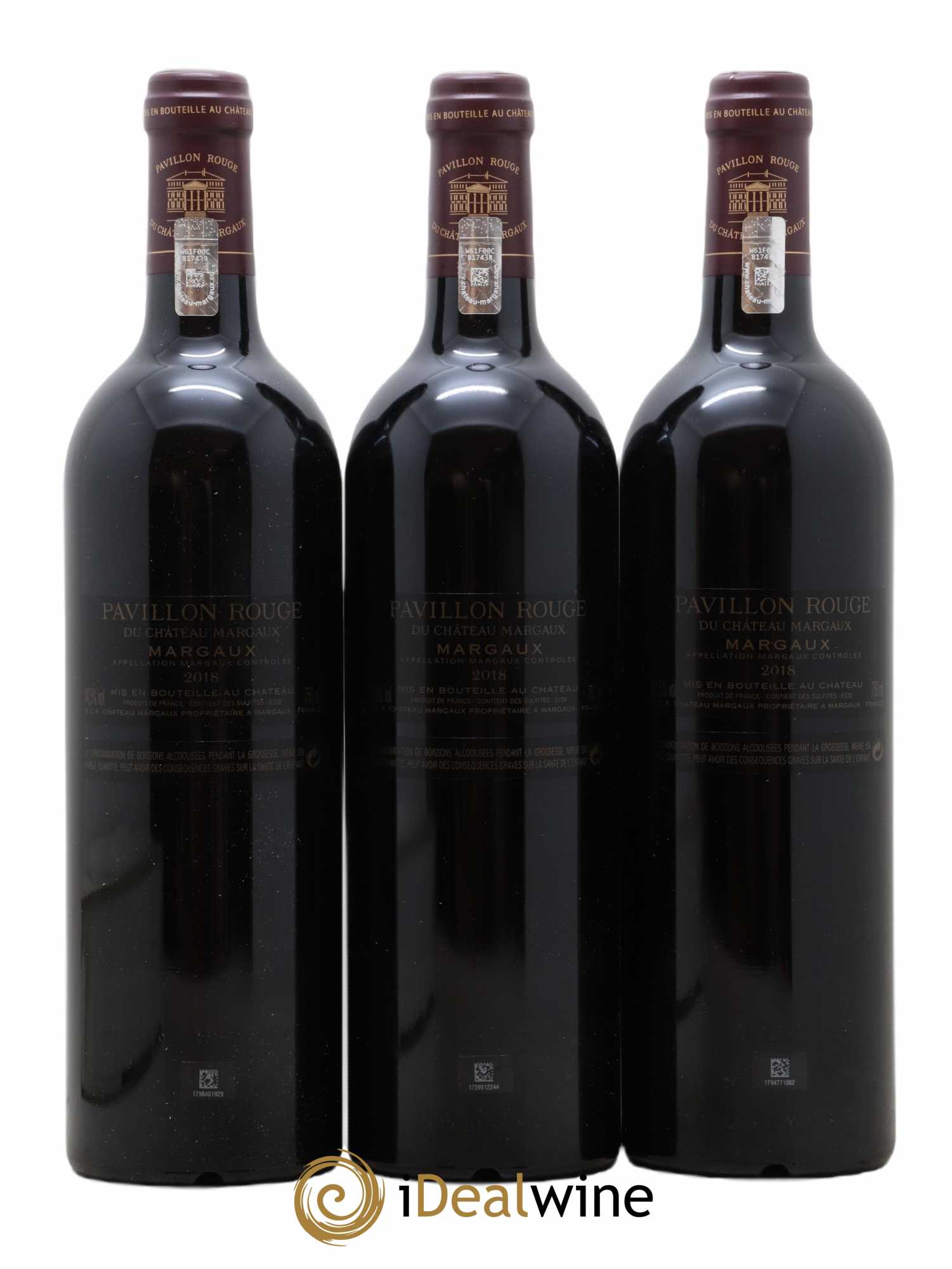Pavillon Rouge du Château Margaux Second Vin  2018 - Lot de 3 Bouteilles