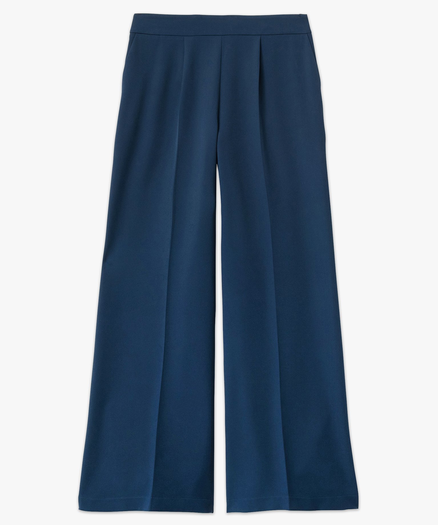 Pantalon de costume coupe large femme bleu fonce | GEMO