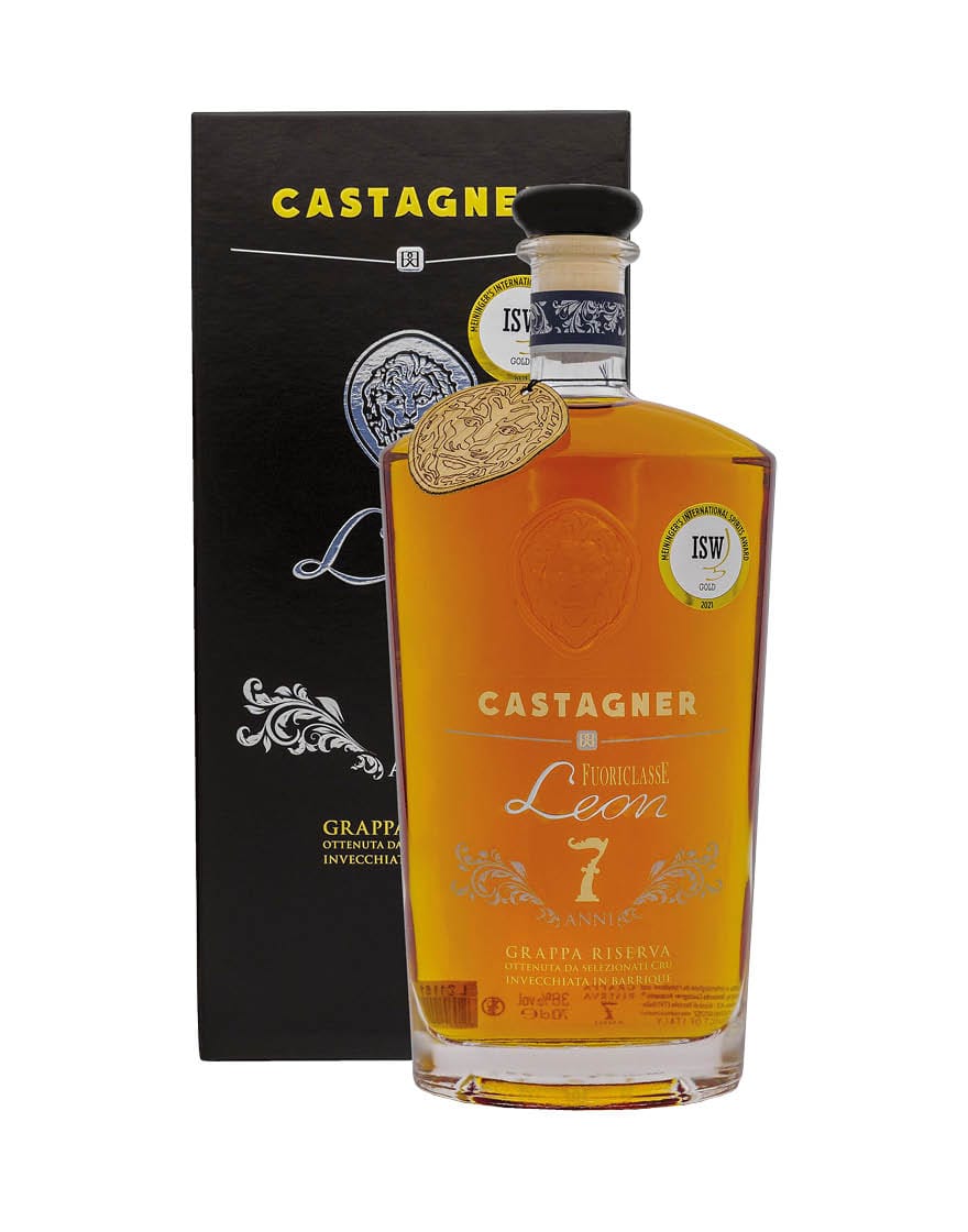 Grappa Riserva 7 Anni Fuoriclasse Leon Castagner 0,7 ℓ, En Étui