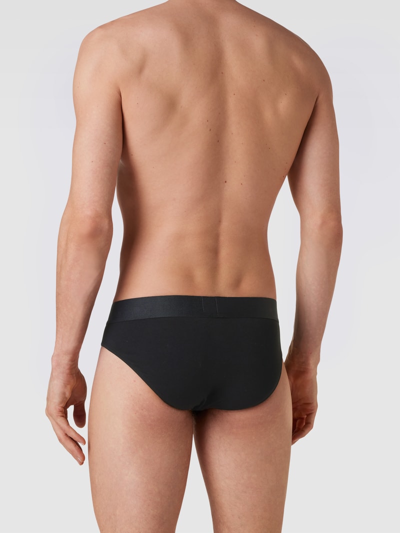 Slip mit Label-Print Modell 'SHINY BIG LOGO' in schwarz