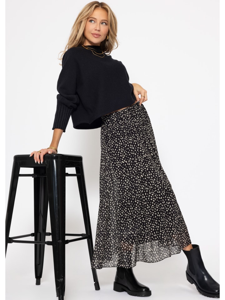 SASSYCLASSY Chiffon Rock in Schwarz günstig kaufen