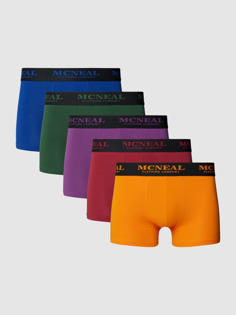 Boxershorts mit elastischem Logo-Bund im 5er-Pack in terrakotta