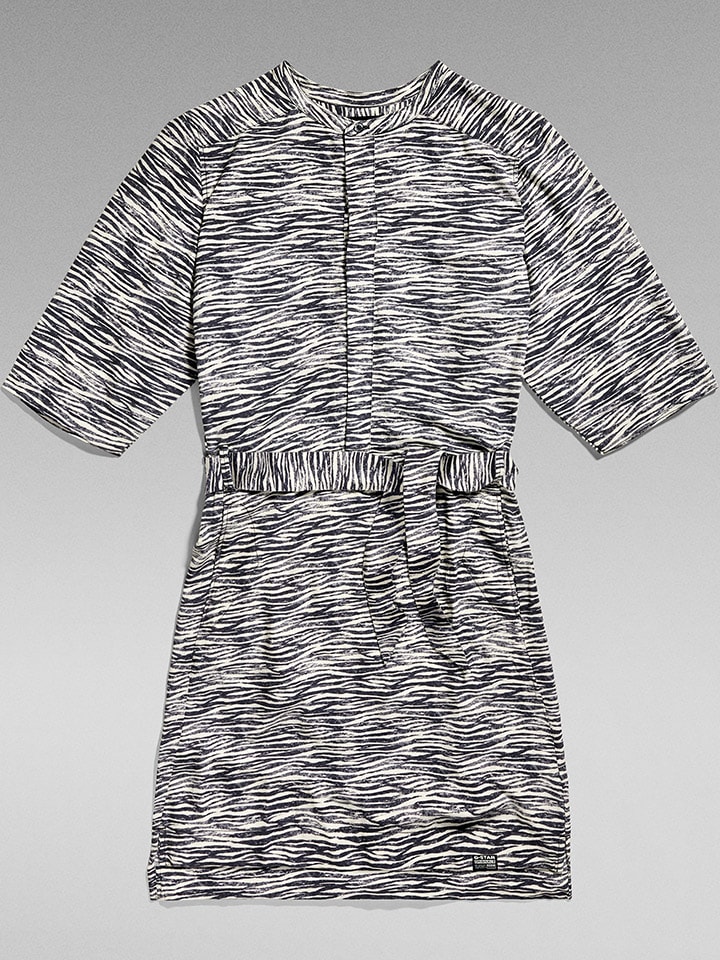G-Star Kleid in Schwarz/ Weiß günstig kaufen