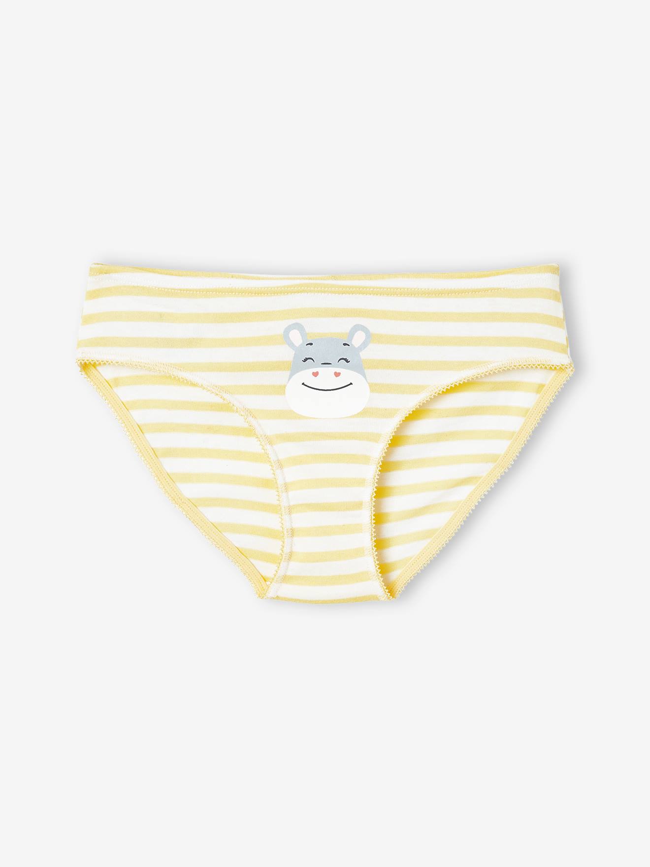 Vertbaudet 7er-Pack Mädchen Slips mit Tiermotiven Oeko-Tex - weiß