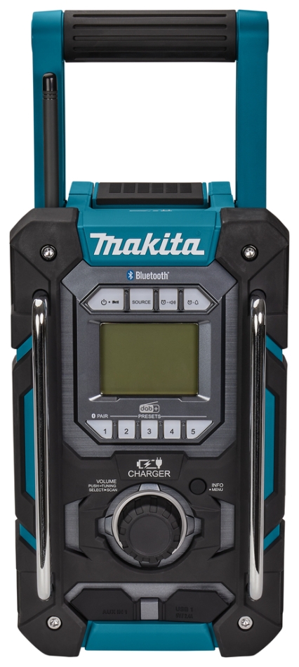 Radio de șantier Makita DMR301 cu Bluetooth și DAB, DAB+ și FM cu funcție de încărcare
