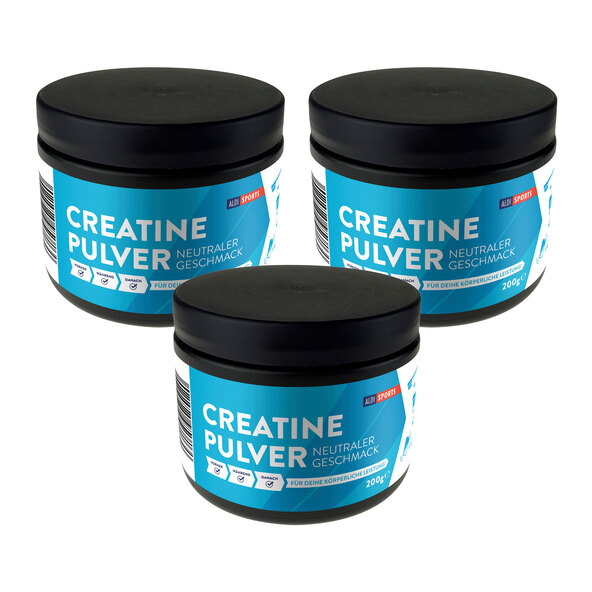 Creatinpulver, neutral, 3er Set (3 x 200 g = 600 g)