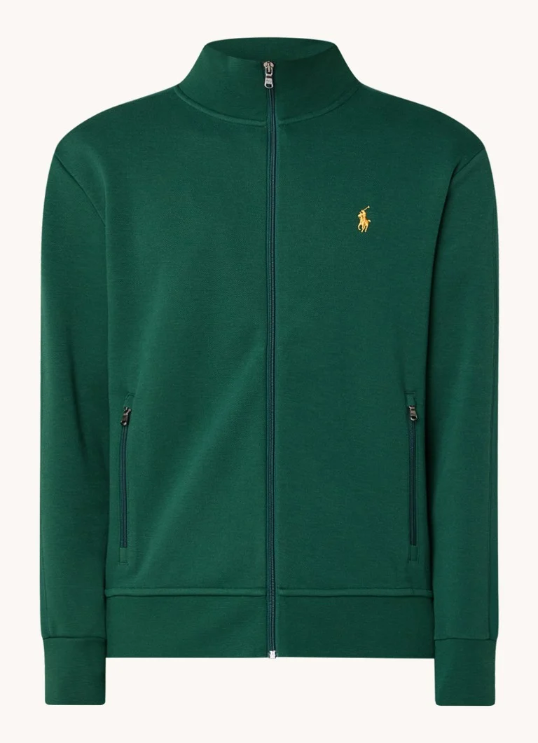 Ralph Lauren pulóver logóval és cipzáras zsebekkel