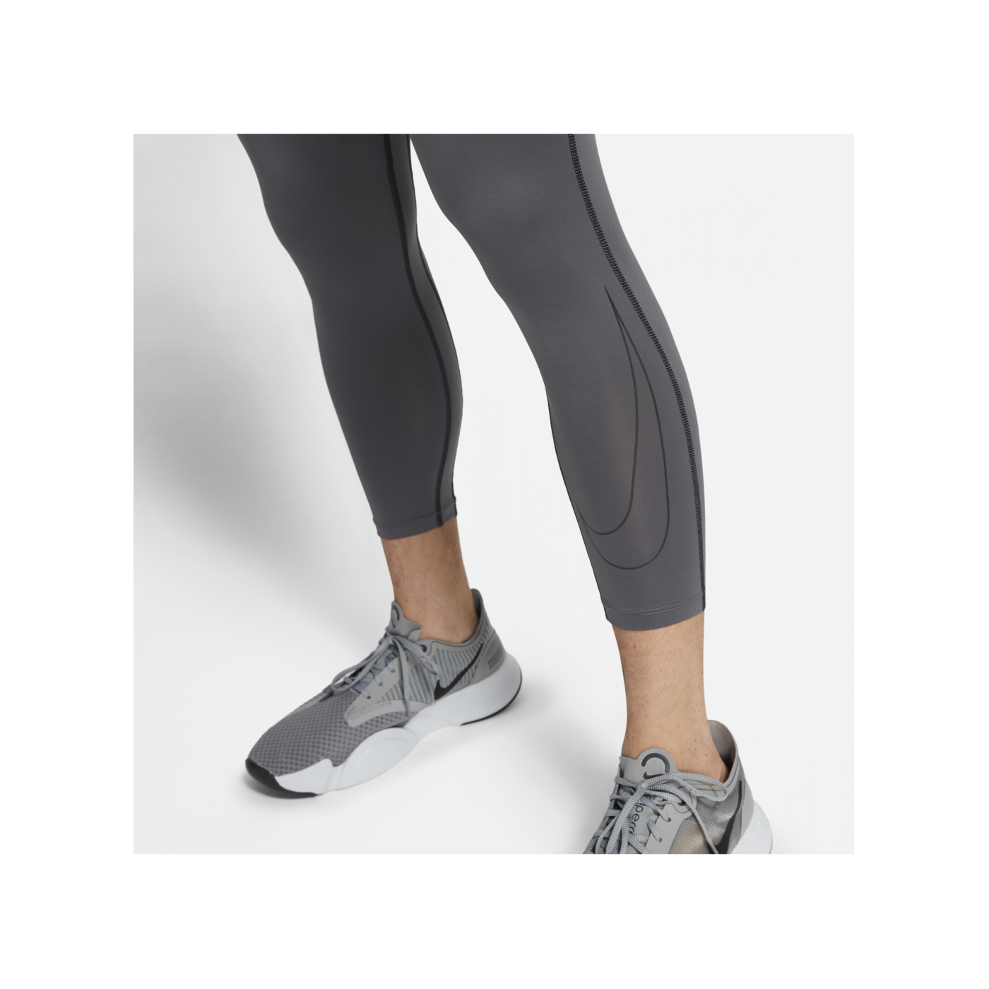 Nike Pro Dri-FIT 3/4 Tight Grau Schwarz F068