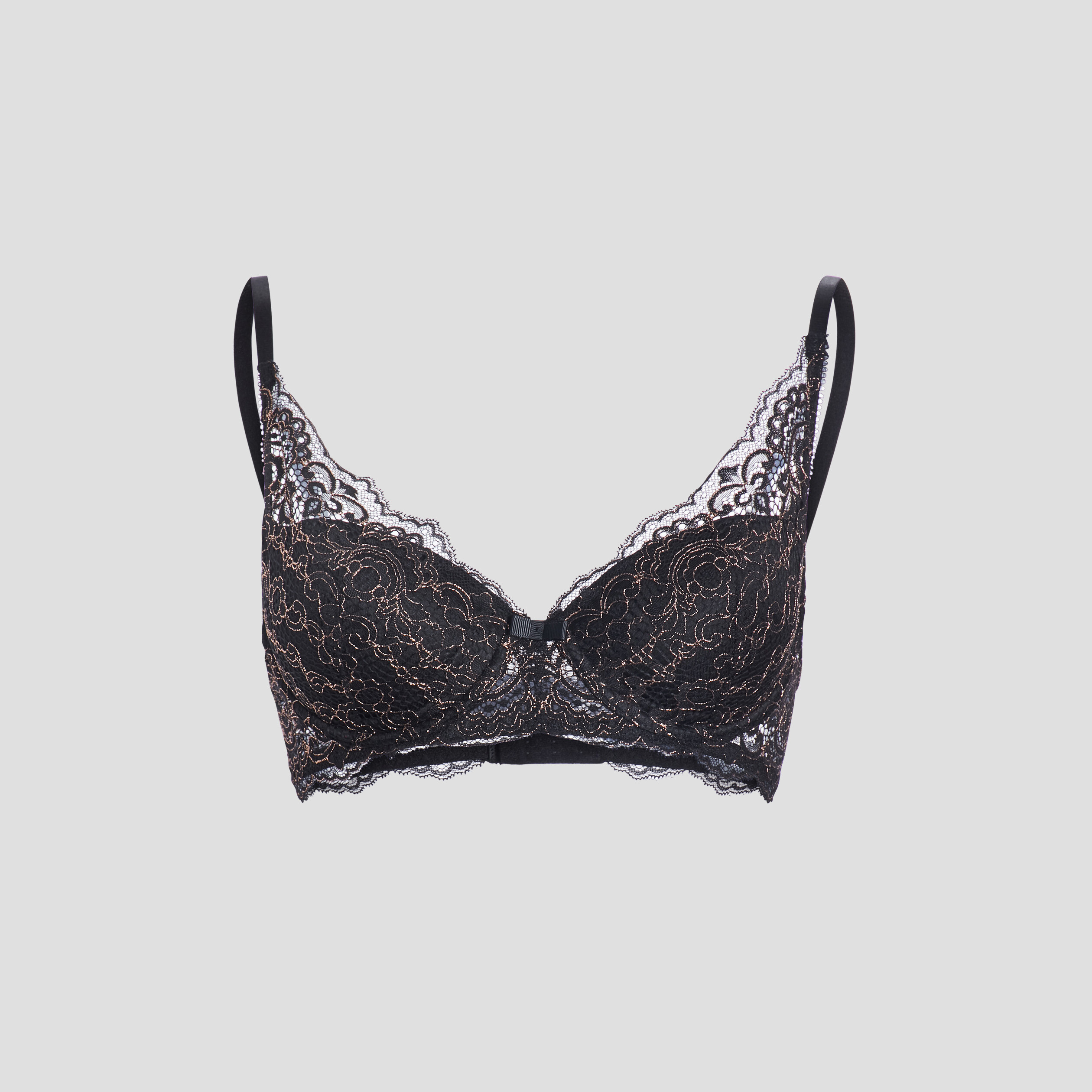 Soutien-gorge foulard en dentelle couleur bronze femme | La Halle