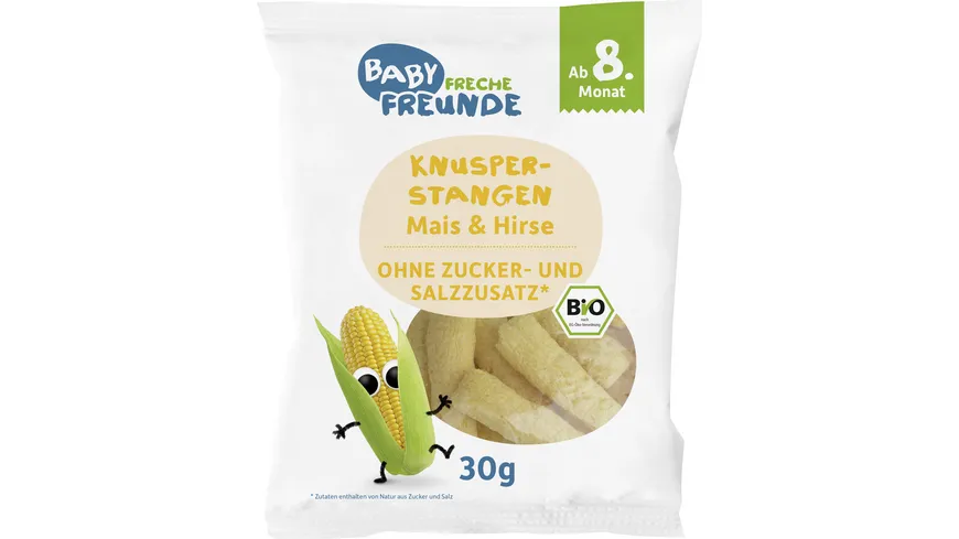 Freche Freunde Bio Knusper-Stangen Mais & Hirse 30 g