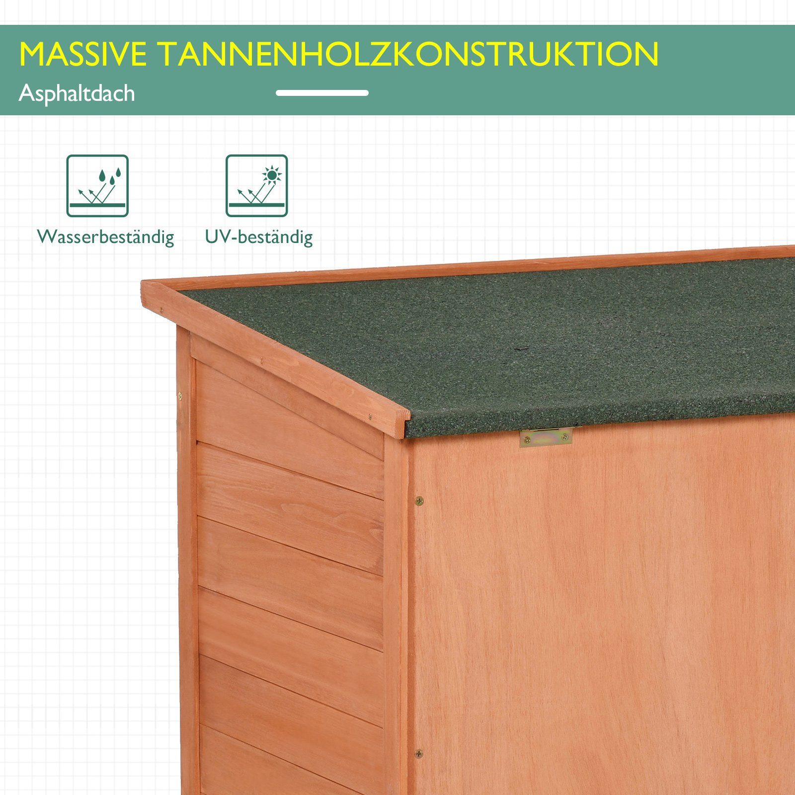 PawHut Kleintierstall Kaninchenstall mit Nistkasten
