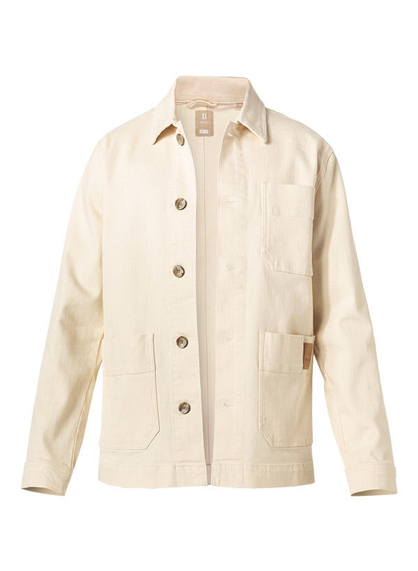BOGGI MILANO, Jeansjacke, Baumwoll-Stretch, creme