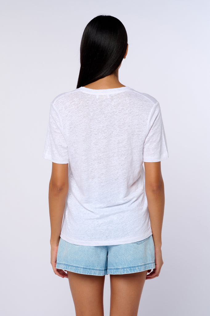 T-shirt V en lin Ima