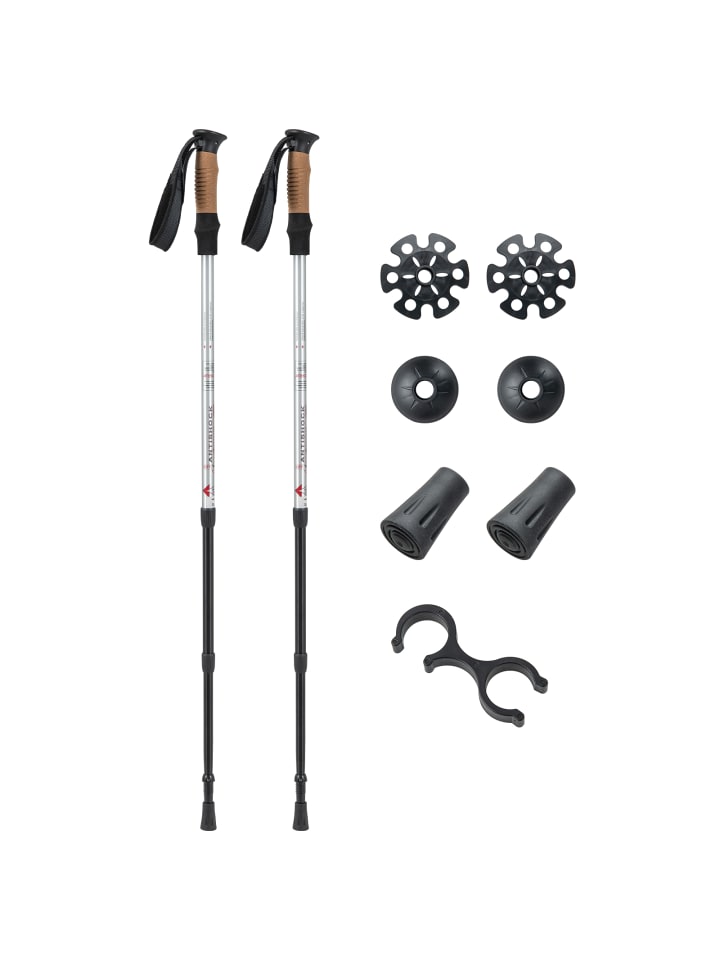 COSTWAY Nordic Walking Stöcke 1 Paar Set in Silber günstig kaufen onesize