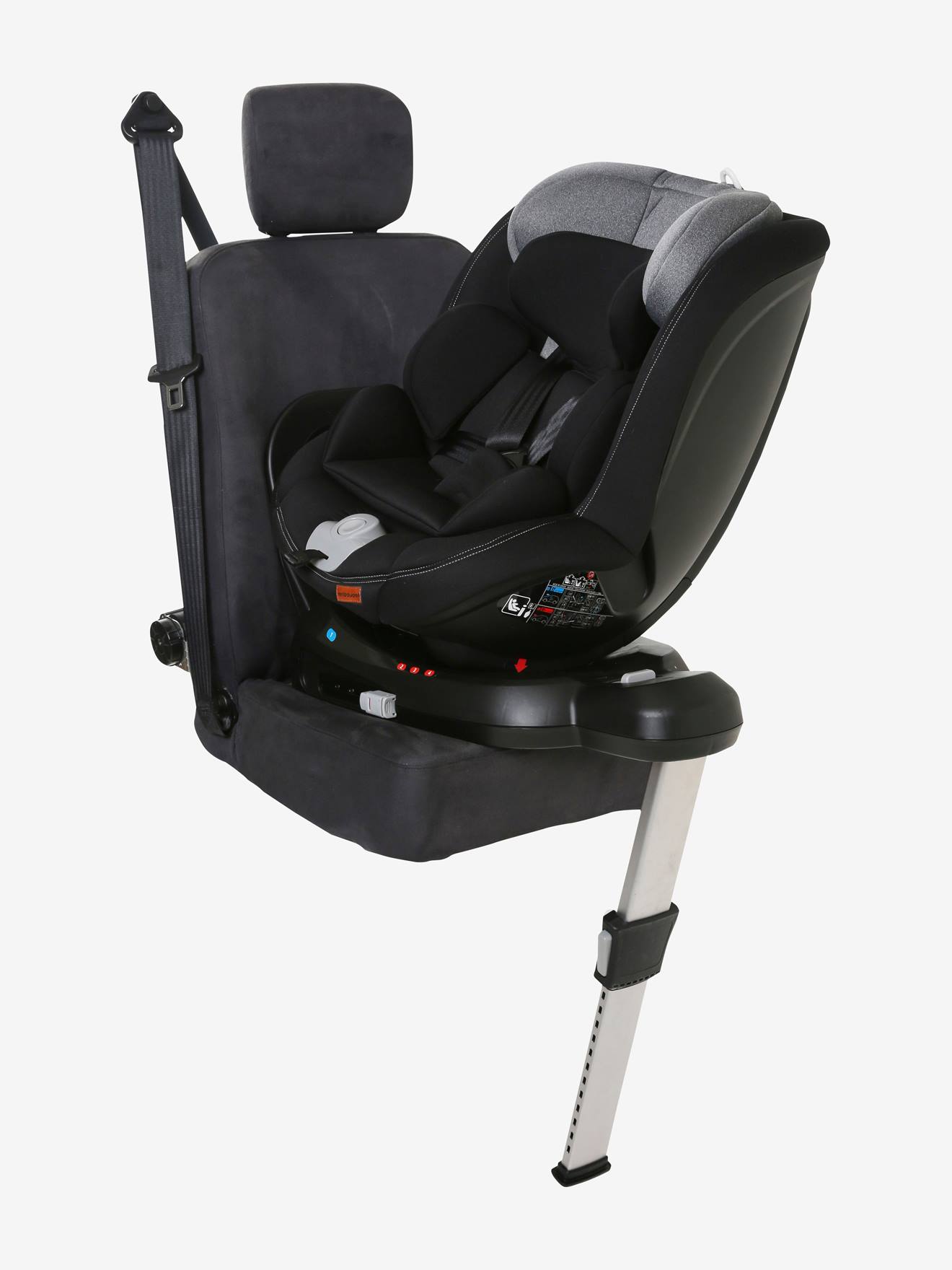 Vertbaudet Drehbarer i-Size-Kindersitz SPIRO, 40-105 cm bzw. Gr. 0+/1 - pack schwarz