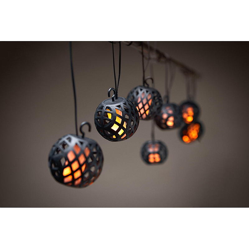 Home Lysslynge 8-LED m/flammeeffekt, solcelle
