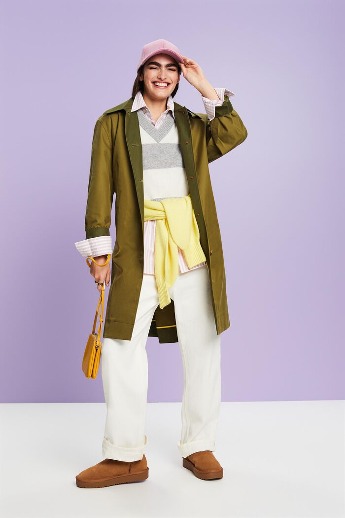 Trenchcoat aus Bio-Baumwolle mit Gürtel