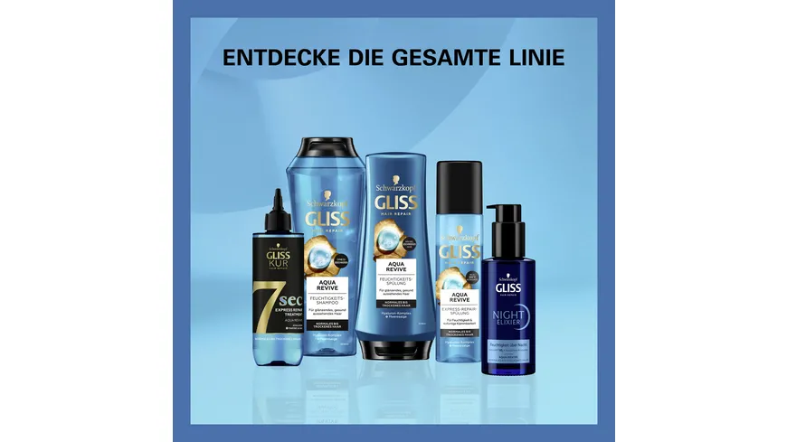 Schwarzkopf Gliss Kur 7 Sec Express-Repair-Kur Aqua Revive 200ml 200 ml