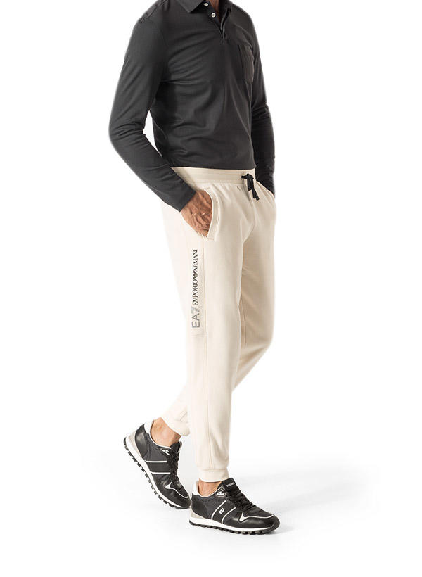 EA7, Sweatpants, Baumwolle, creme
