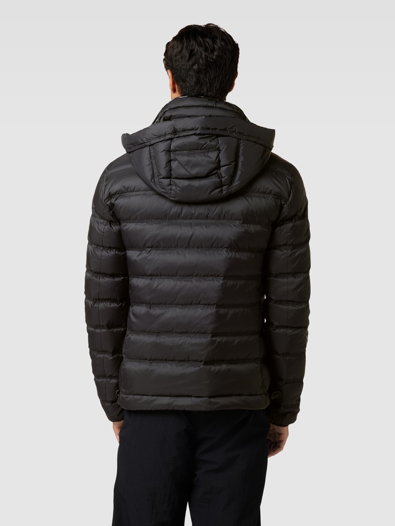 Steppjacke mit abnehmbarer Kapuze Modell 'BOGGS' in schwarz