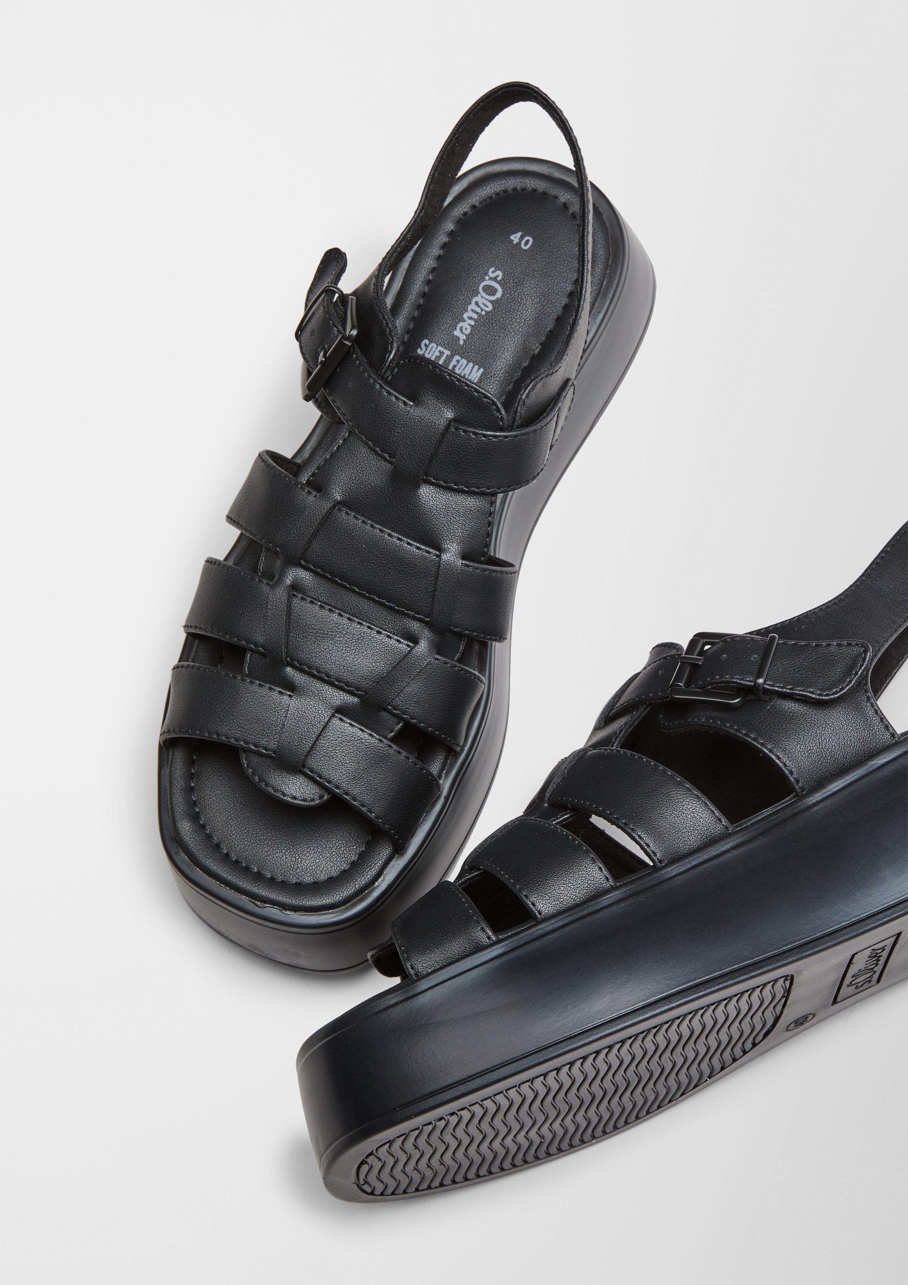 Plateau-Sandalen aus Kunstleder  6006265-001
