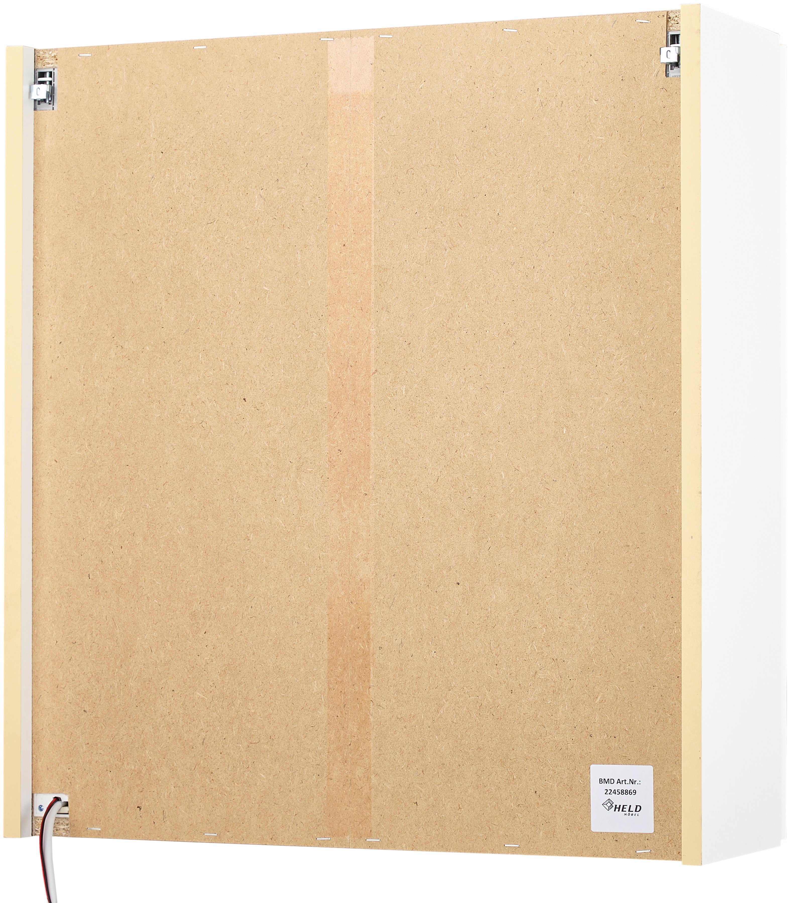 HELD MÖBEL Spiegelschrank Turin Breite 60 cm, mit LED-Aufbauleuchte
