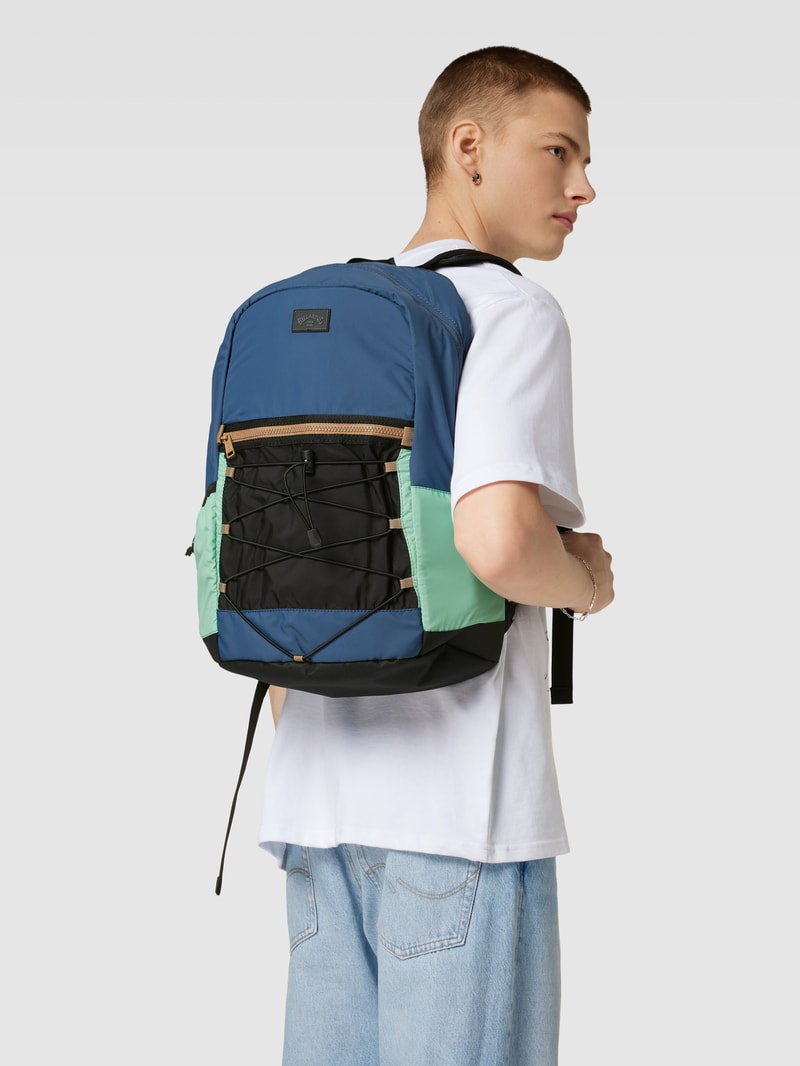 Rucksack mit Label-Patch Modell 'AXIS' in ozean blau