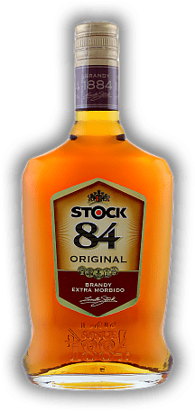 Stock 84 Brandy Stock 84 Brandy Einer der meistverkauften Brandys der Welt. 0,7	 Liter - Vol 36%