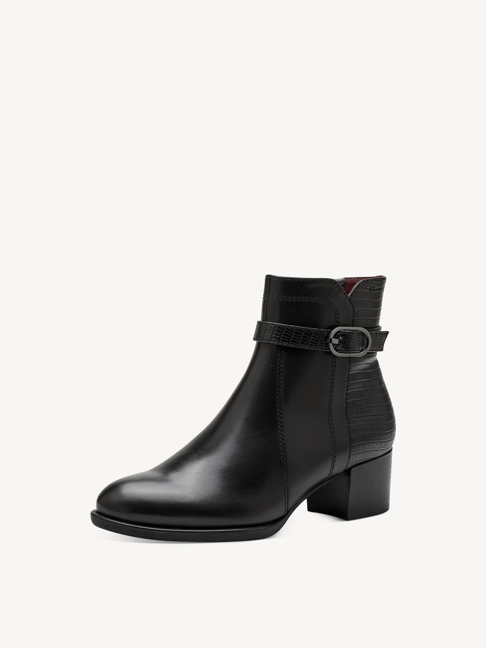 Bottine en cuir - noir