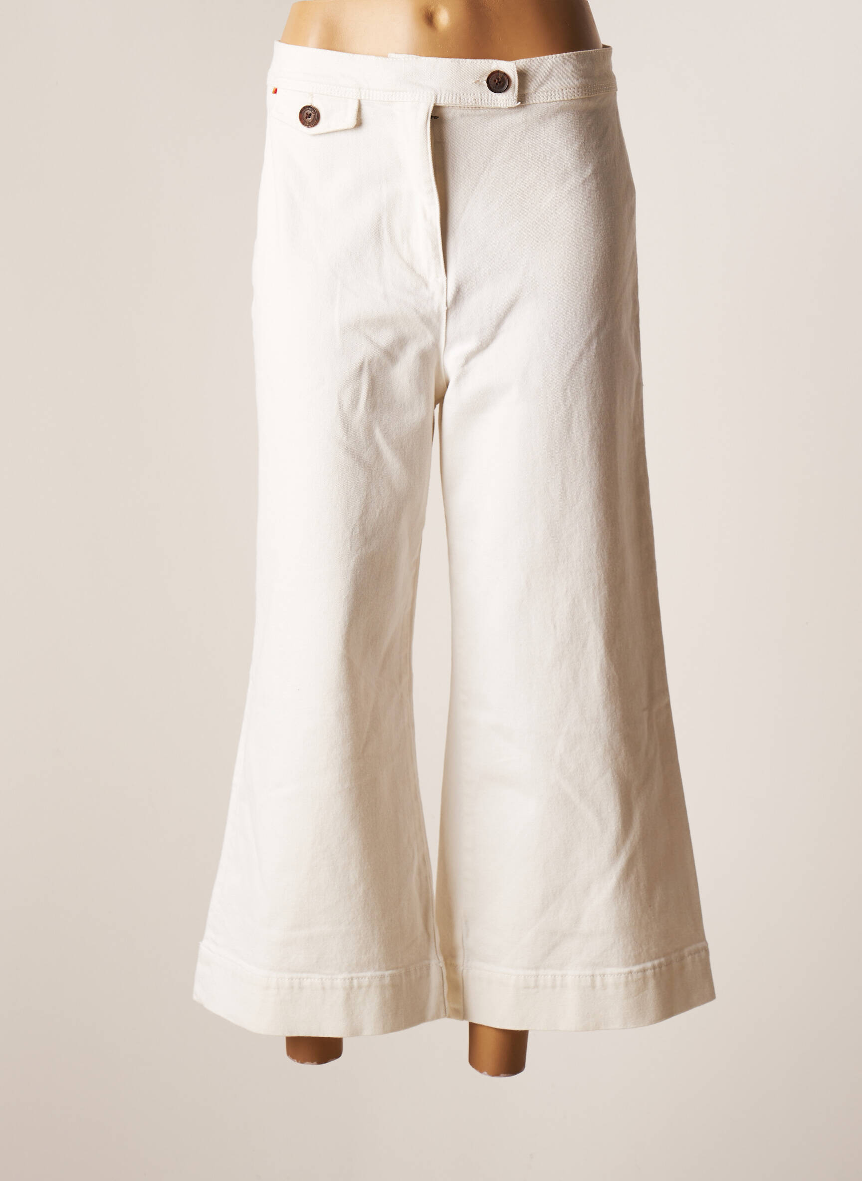 Le Fabuleux Marcel De Bruxelles Jeans Coupe Large Femme couleur blanc